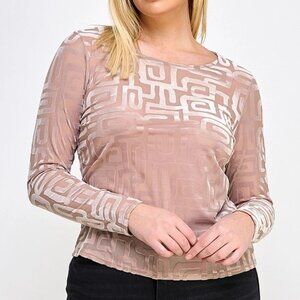 Plus Size Burnout Velvet Top Women's XL-3X